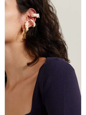 COMPLETEDWORKS Bijou d'oreille en vermeil et perles