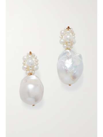COMPLETEDWORKS Tra-La-La gold vermeil pearl earrings