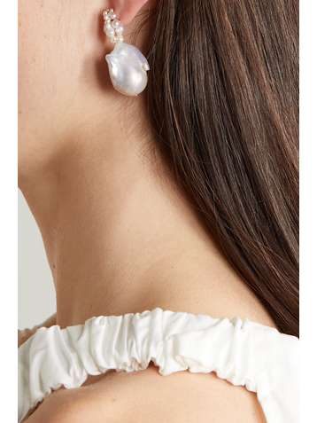 COMPLETEDWORKS Tra-La-La gold vermeil pearl earrings