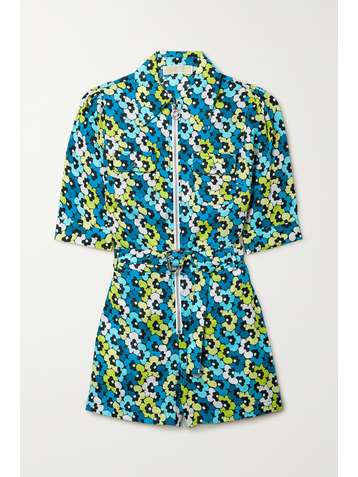 MICHAEL MICHAEL KORS Combi-short en chanvre à imprimé fleuri et à ceinture