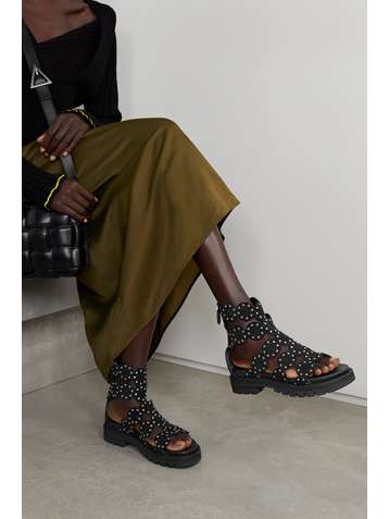 ALAÏA Sandales en daim à clous 35