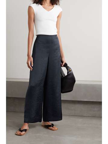 THEORY Satin wide-leg pants