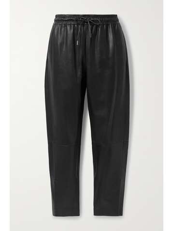 THEORY Leather straight-leg pants