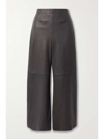 THEORY Leather wide-leg pants