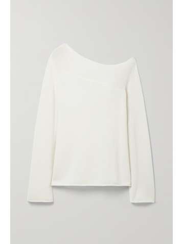THEORY Off-the-shoulder cashmere sweater
