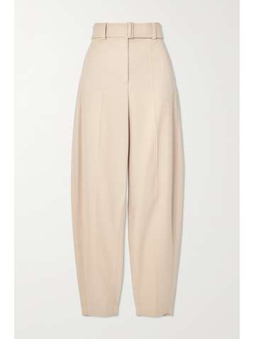 JOSEPH Taavi belted wool-twill tapered pants