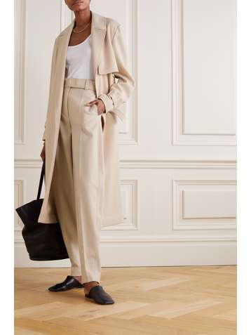 JOSEPH Taavi belted wool-twill tapered pants