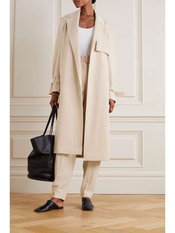 JOSEPH Cadance Trenchcoat aus Woll-Twill mit Gürtel