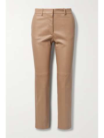JOSEPH Pantalon slim en cuir Coleman
