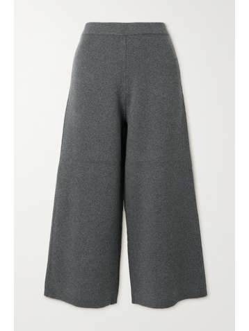 JOSEPH Cropped wool wide-leg pants