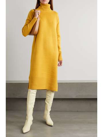 JOSEPH Cashmere turtleneck midi dress