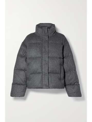 JOSEPH Carah quilted wool, TENCEL and cashmere-blend flannel down jacket