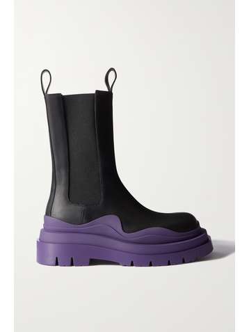 BOTTEGA VENETA Bottines chelsea en cuir et en caoutchouc Tire