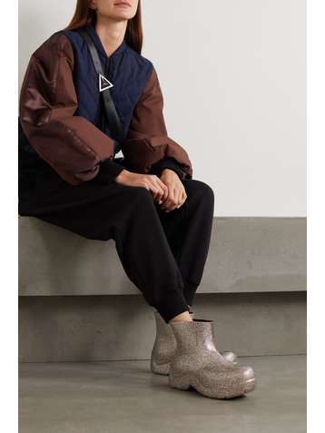 BOTTEGA VENETA Puddle Gummistiefel in Glitter-Optik