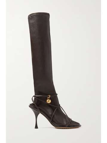 BOTTEGA VENETA Convertible leather knee boots