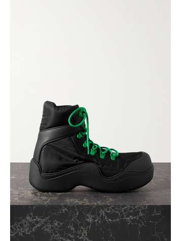 BOTTEGA VENETA Shell and rubber ankle boots
