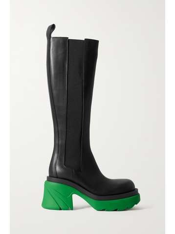 BOTTEGA VENETA Kniehohe Lederstiefel mit Plateau
