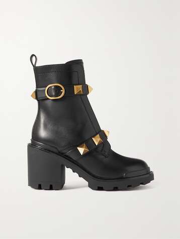 VALENTINO Valentino Garavani Roman Stud leather ankle boots