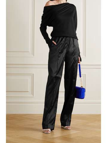 TOM FORD One-shoulder cashmere and silk-blend sweater