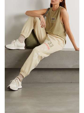 P.E NATION Triple Double printed organic cotton and hemp-blend jersey track pants