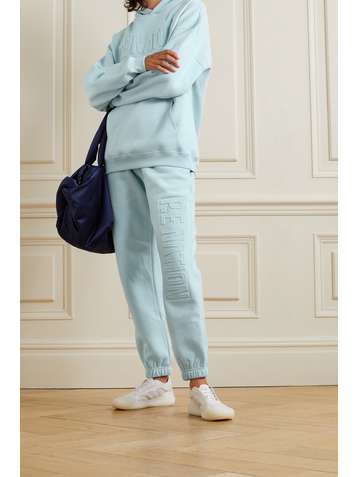 P.E NATION Fadeaway embossed organic cotton-blend jersey track pants