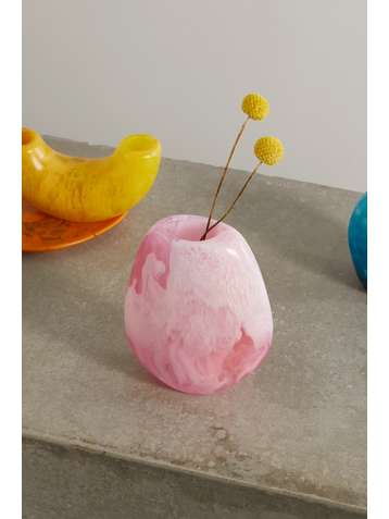 DINOSAUR DESIGNS Skipping Stone medium swirled resin vase