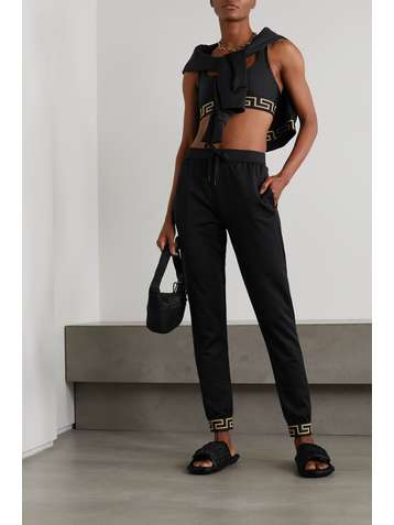 VERSACE Jogginghose aus technischem Jersey mit Jacquard-Besätzen