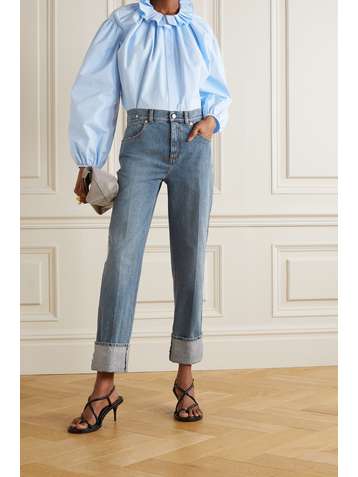 ALEXANDER MCQUEEN Halbhohe Jeans mit geradem Bein