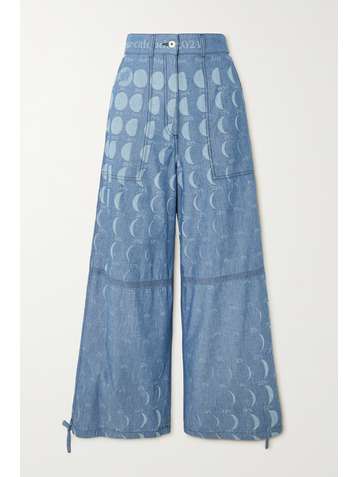 LOEWE Pantalon large en chambray de coton imprimé x Paula's Ibiza