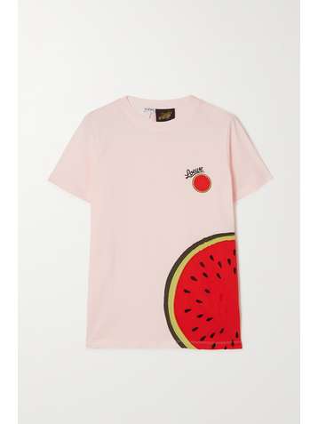 LOEWE + Paula's Ibiza embroidered printed cotton-jersey T-shirt