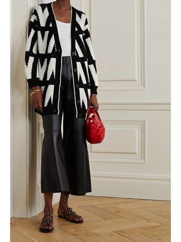 VALENTINO Jacquard-knit cotton cardigan