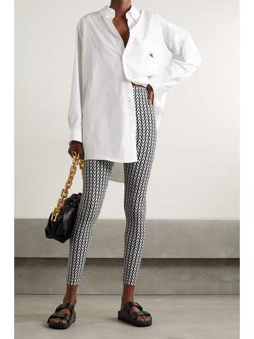 VALENTINO Printed stretch-jersey leggings