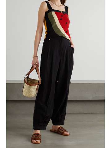 LOEWE + Paula's Ibiza intarsia linen tank