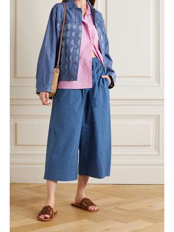 LOEWE + Paula's Ibiza verkürzte Hose mit weitem Bein aus Baumwolle