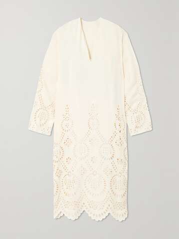 VALENTINO Broderie anglaise midi dress