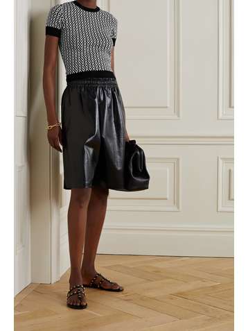 VALENTINO Jacquard-knit wool and cotton-blend sweater