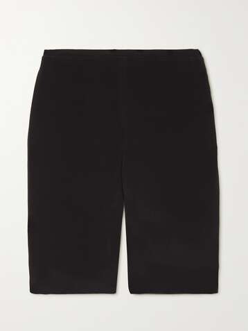 VALENTINO Wool-blend crepe shorts