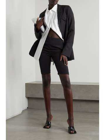 VALENTINO Wool-blend crepe shorts