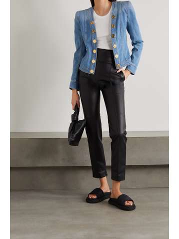 BALMAIN Button-embellished denim jacket