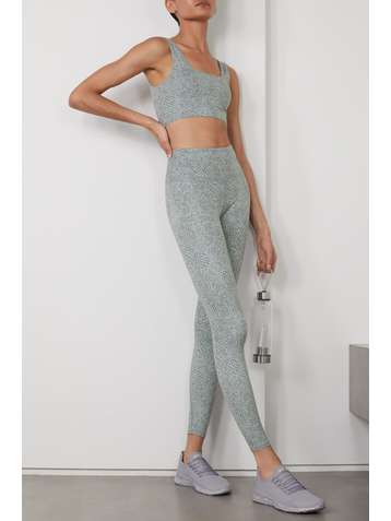 VARLEY Delta Sport-BH aus Stretch-Material mit Schlangenprint