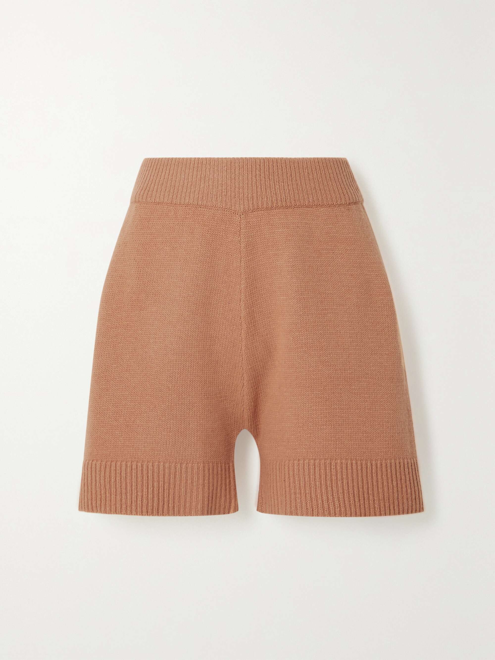 Camel Juno wool-blend shorts | FRANKIE 