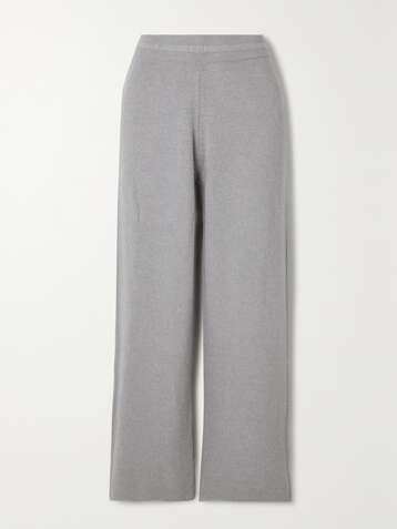 FRANKIE SHOP Pantalon droit en mailles côtelées