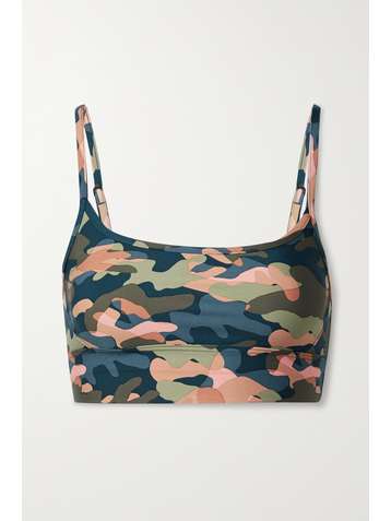 THE UPSIDE Himalaya camouflage-print stretch sports bra