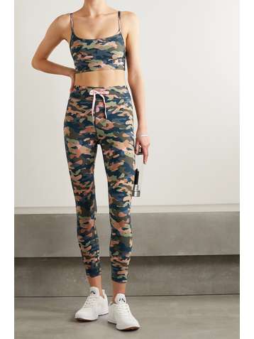 THE UPSIDE Himalaya camouflage-print stretch sports bra