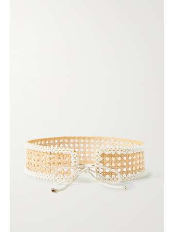 ROSANTICA Cinderella faux pearl-embellished wicker belt