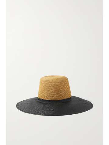 GIGI BURRIS Chapeau en paille bicolore Maureen