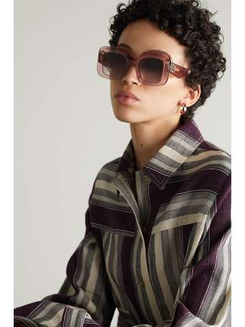 LOEWE Oversized-Sonnenbrille mit eckigem Rahmen aus Azetat