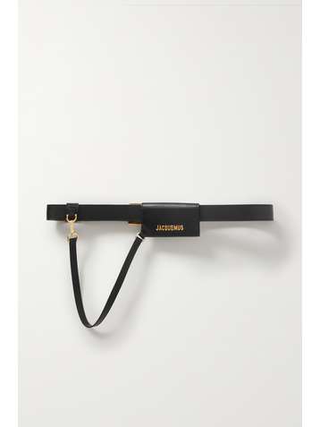 JACQUEMUS Leather belt and cardholder