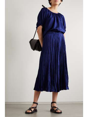JOSEPH Baidy gathered silk-habotai blouse