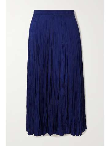JOSEPH Sully crinkled silk-habotai midi skirt